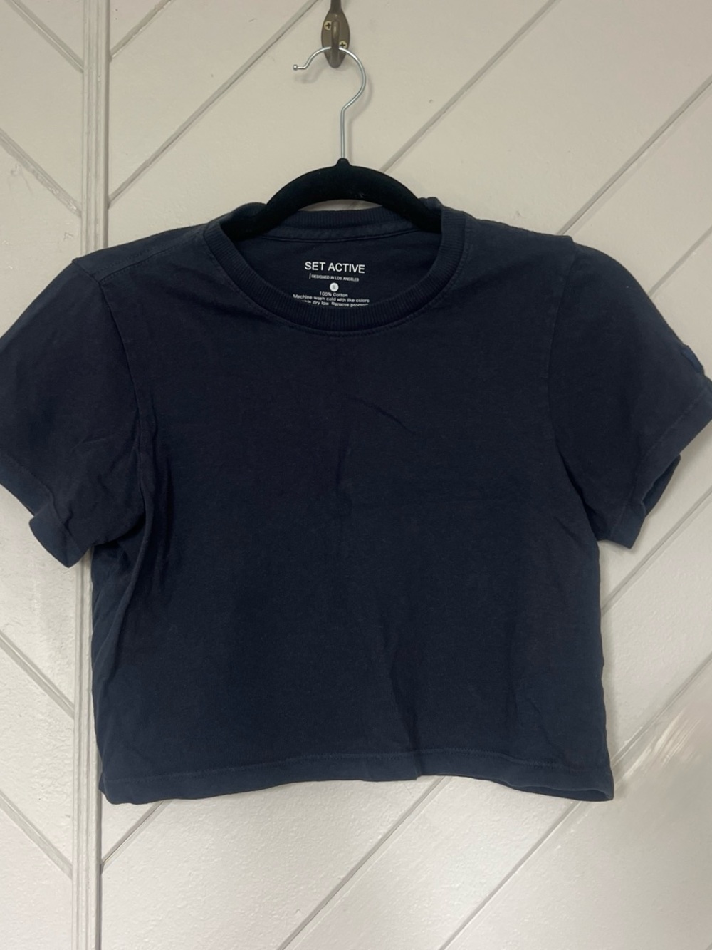SET Active Navy Cropped Tee